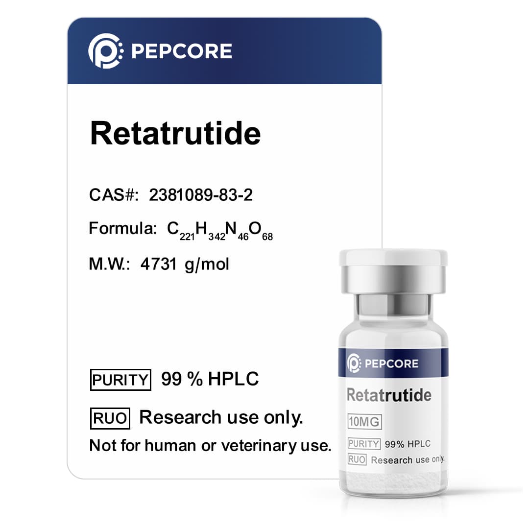 Retatrutide 10 mg 10 mg - Research Peptide | Pepcore