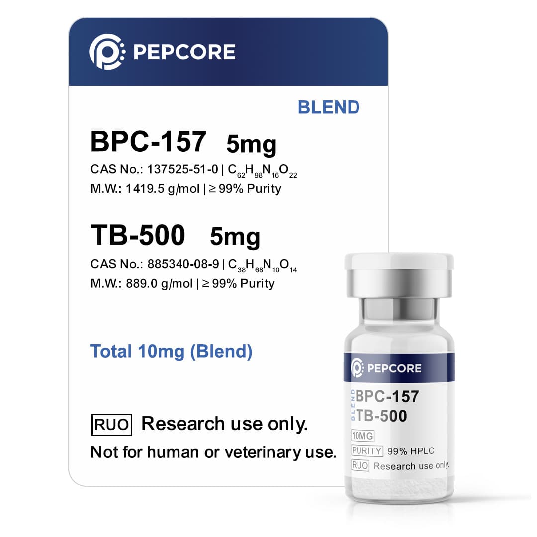 BPC-157 · TB-500 (5 mg + 5 mg) (Blend) 5 mg - Research Peptide | Pepcore