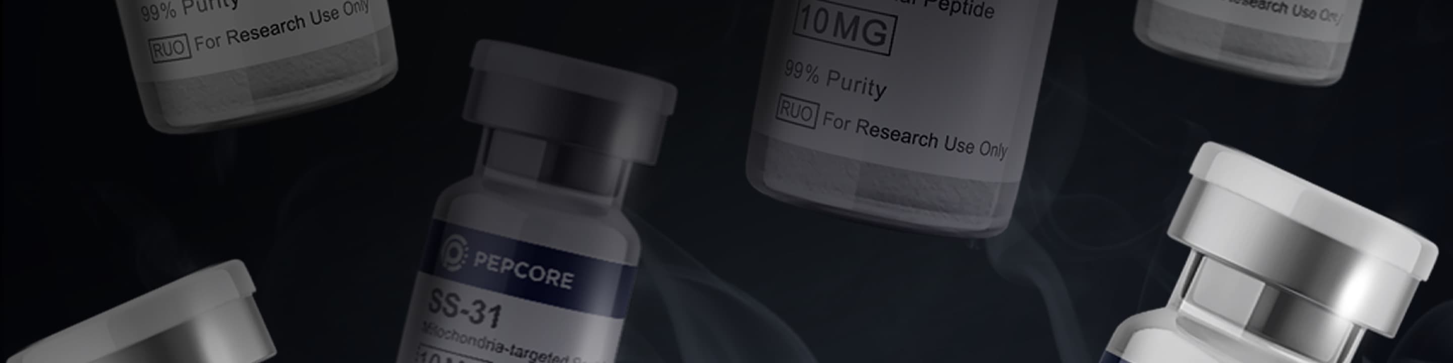 Pepcore research peptide vials