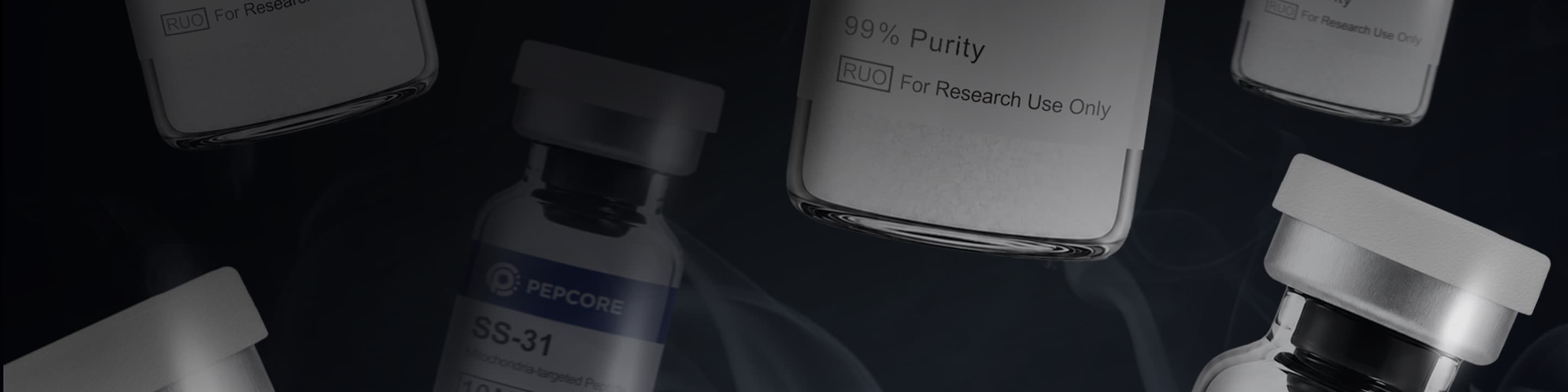 Pepcore research peptide vials