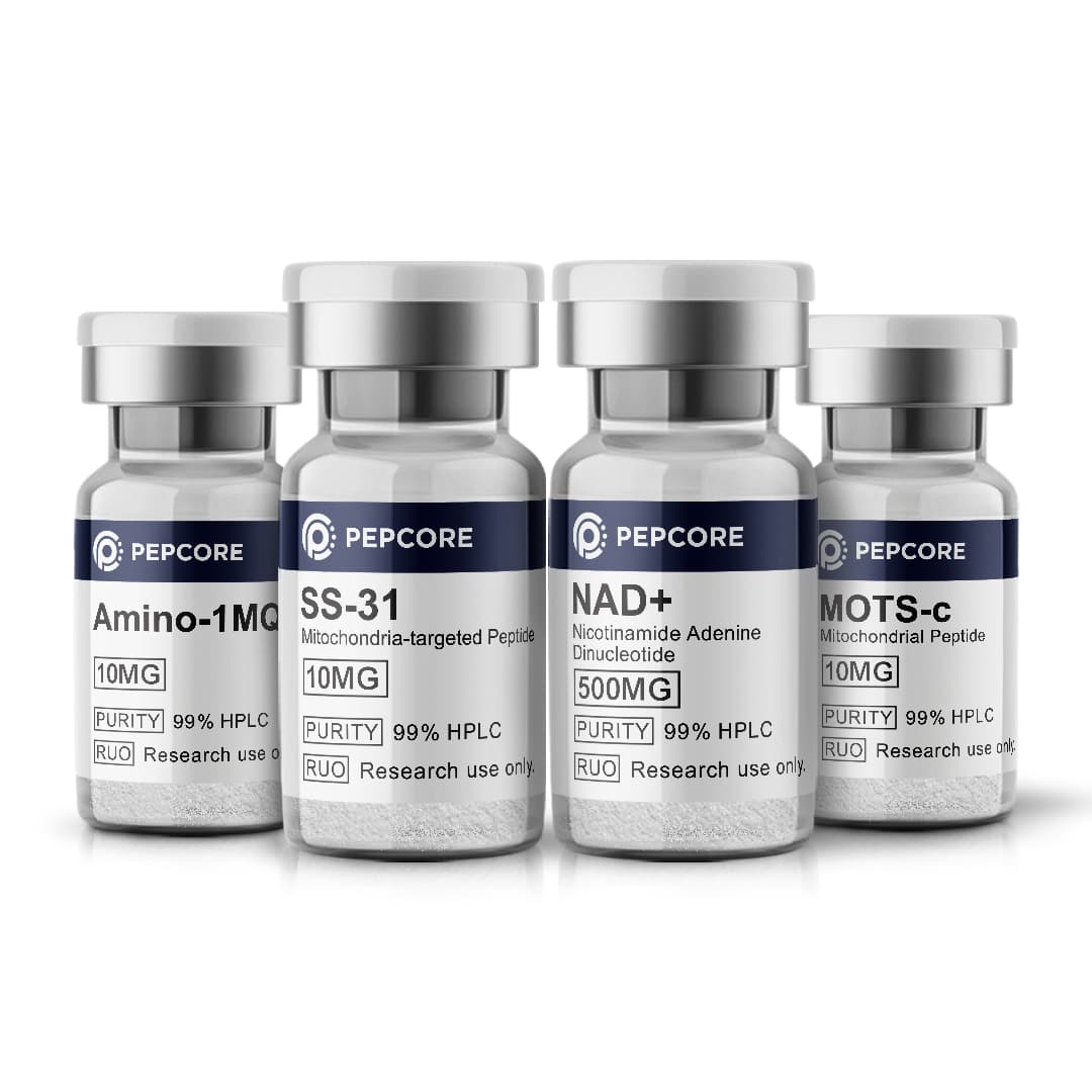 MOTS-c + SS-31 + NAD+ + 5-Amino-1MQ Bundle - Research Peptide | Pepcore