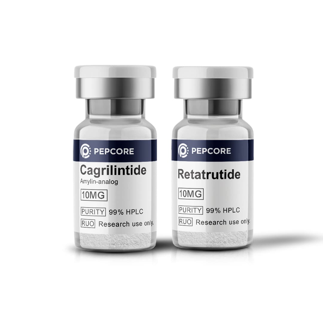Retatrutide 10 mg + Cagrilintide 10 mg Bundle 2 vials - Research Peptide | Pepcore