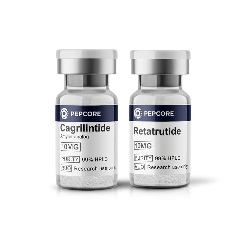 Retatrutide 10 mg + Cagrilintide 10 mg Bundle - Research Peptide Bundle | Pepcore