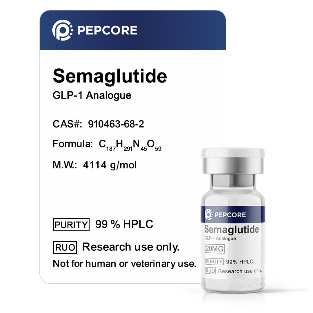Semaglutide 20 mg 20 mg - Research Peptide | Pepcore